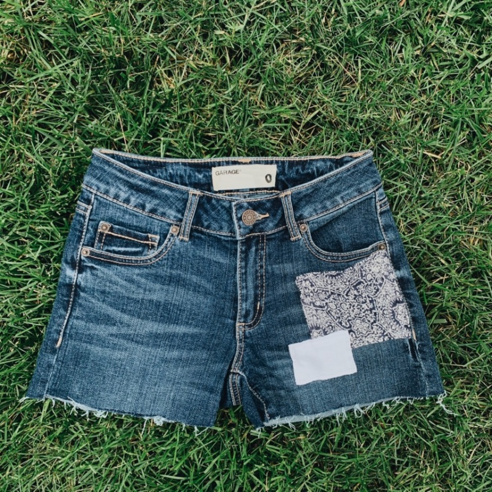 Patchwork Jean Shorts